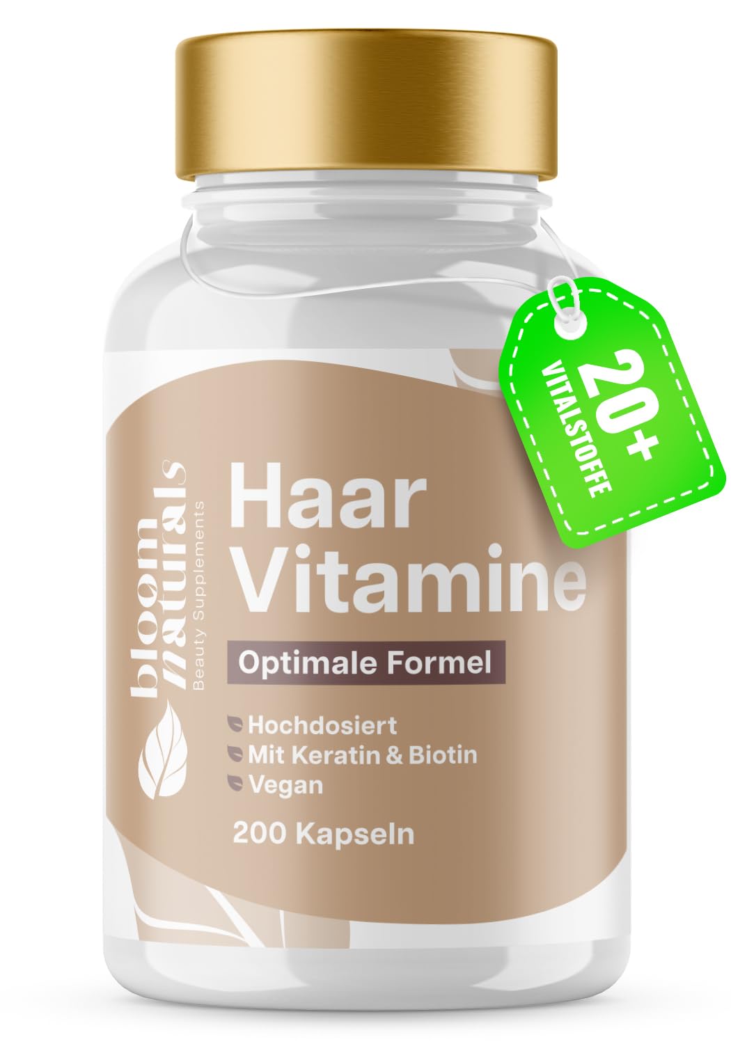 Haar Vitamine 200 Kapseln - Biotin, Selen, Zink & Keratin