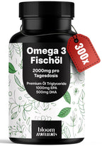 Omega 3 2000mg Kapseln - 300 Stück - Premium Fischöl