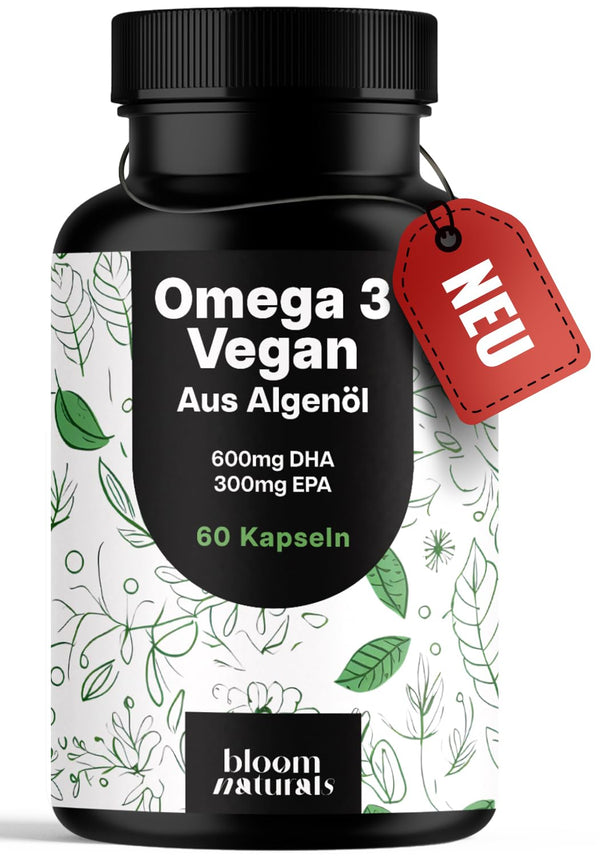 Vegan Omega 3 Kapseln 2000mg - 60 Hochdosierte Kapseln