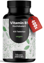 Vitamin B1 250mg - 400 Tabletten, Vegan & Laborgeprüft