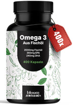 Hochdosierte Omega 3 Kapseln 400 Stück - 2000mg Fischöl