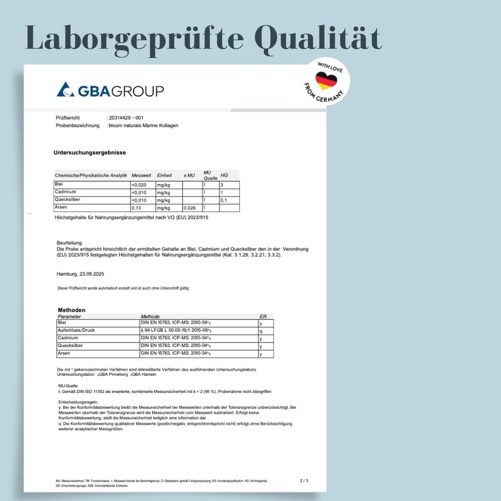 Marine Collagen Pulver - 500g - Hochdosiert & Geschmacksneutral, Fischkollagen, Meereskollagen, Fisch Kollagen - Laborgeprüft & produziert in Deutschland - Verpackung kann variieren