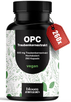 Hochdosierter OPC Traubenkernextrakt - 260 Kapseln, Vegan