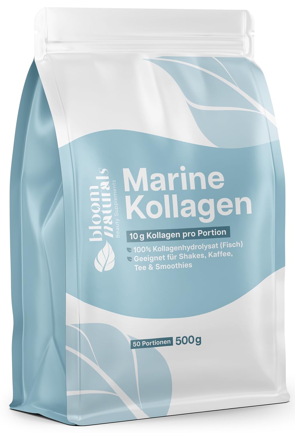 Marine Collagen Pulver - 500g - Hochdosiert & Geschmacksneutral, Fischkollagen, Meereskollagen, Fisch Kollagen - Laborgeprüft & produziert in Deutschland - Verpackung kann variieren
