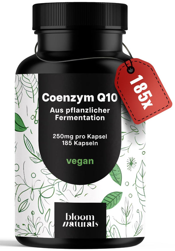 Vegan Coenzym Q10 Kapseln 250mg - 185 Stück, Made in Germany