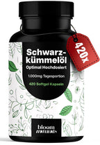 Schwarzkümmelöl Kapseln 420 Softgels - 1000 mg - Vitamin E