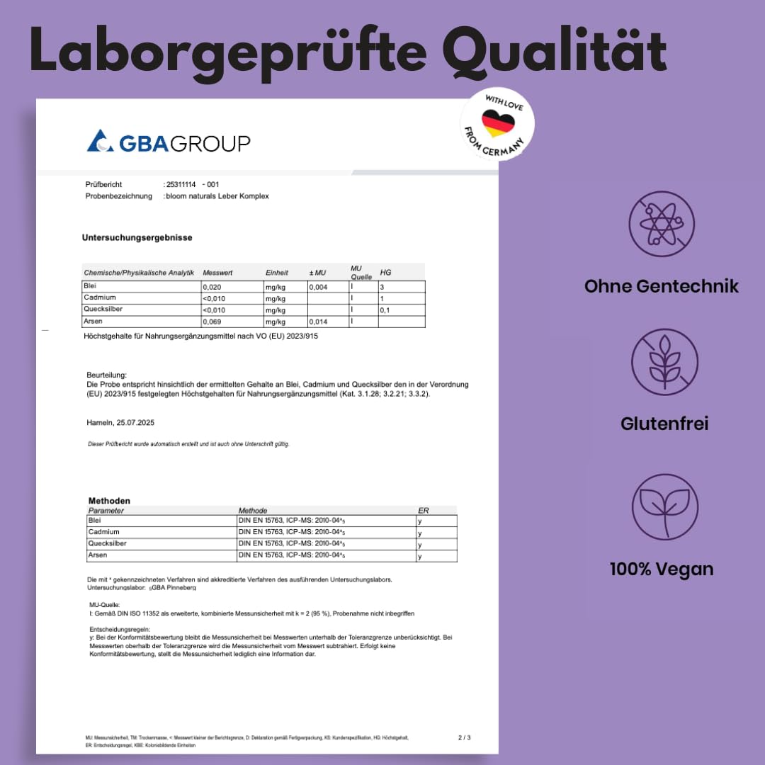 Hochdosierter Leber Komplex 200 Kapseln - 8-in-1 Vegan
