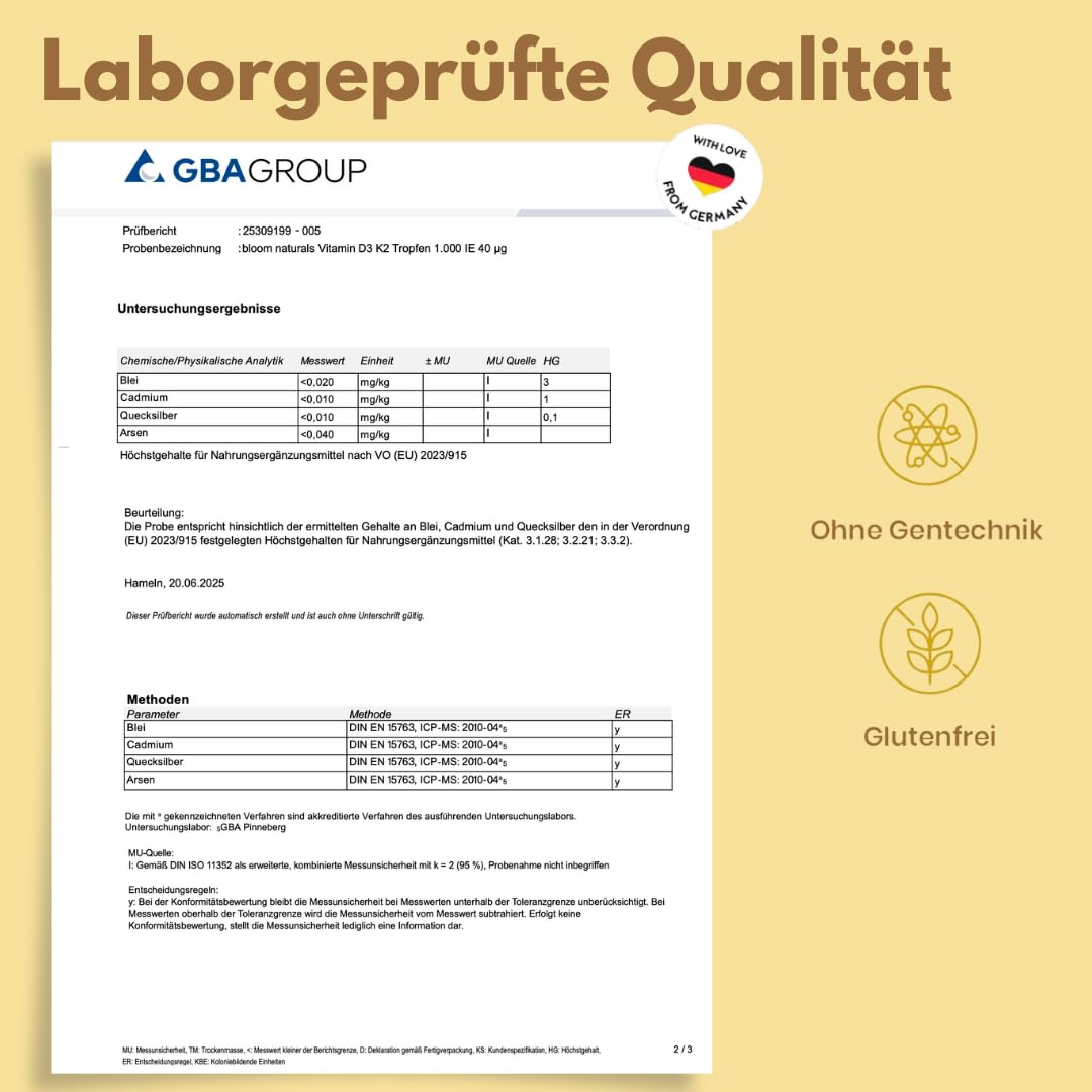 Vitamin D3 K2 Tropfen 30 ml - Hochdosiert, Laborgeprüft