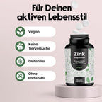 Hochdosierte Zink Tabletten 25mg - 400 Vegane Tabletten
