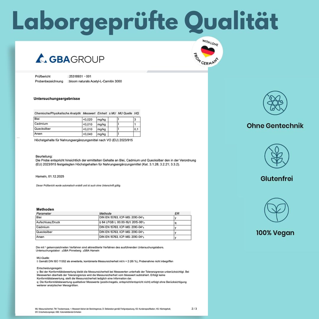 Vegan Acetyl L-Carnitine 3000mg - 250