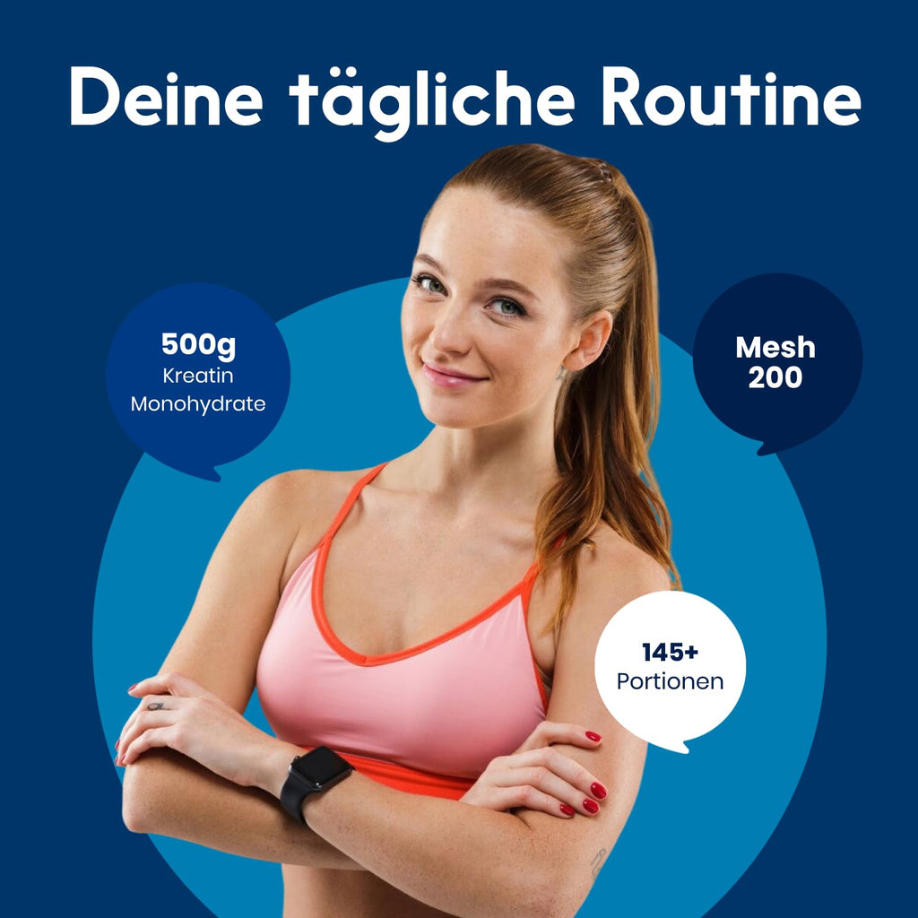 Creatin Monohydrat Pulver 1kg / 1000g - Ultra Reines Kreatin Monohydrat mit Vitamin B6 -Hochdosiert - Extrapure Creatine Monohydrat - Creatin Pulver Monohydrate - Vegan Laborgeprüft