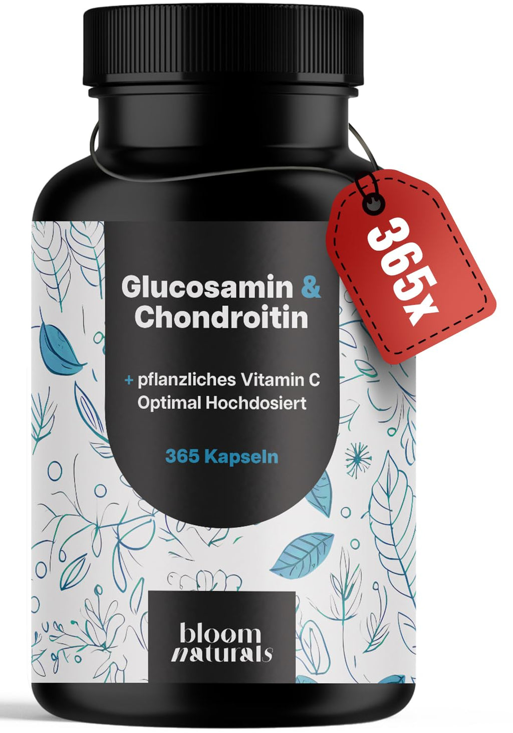 Glucosamin Chondroitin 365 Kapseln - Vegan, Hochdosiert