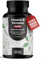 Hochdosiertes B-Komplex - 200 Tabletten - Vegan & Laborgeprüft