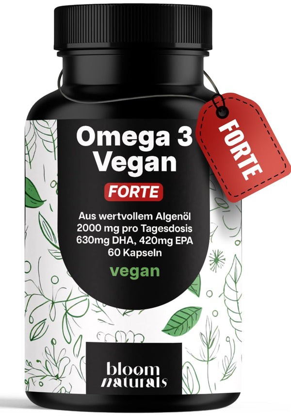 Omega 3 Vegan Kapseln 2000mg - 60 Stk. - Hochdosiert