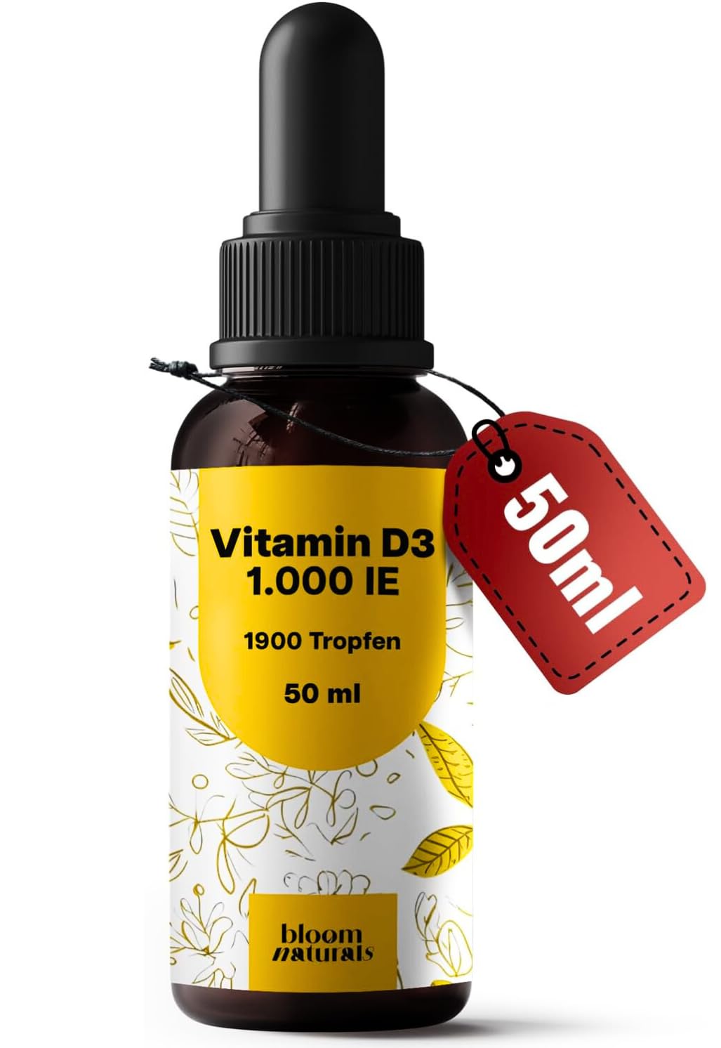 Hochdosiertes Vitamin D3 Tropfen 50ml - 1000 IE