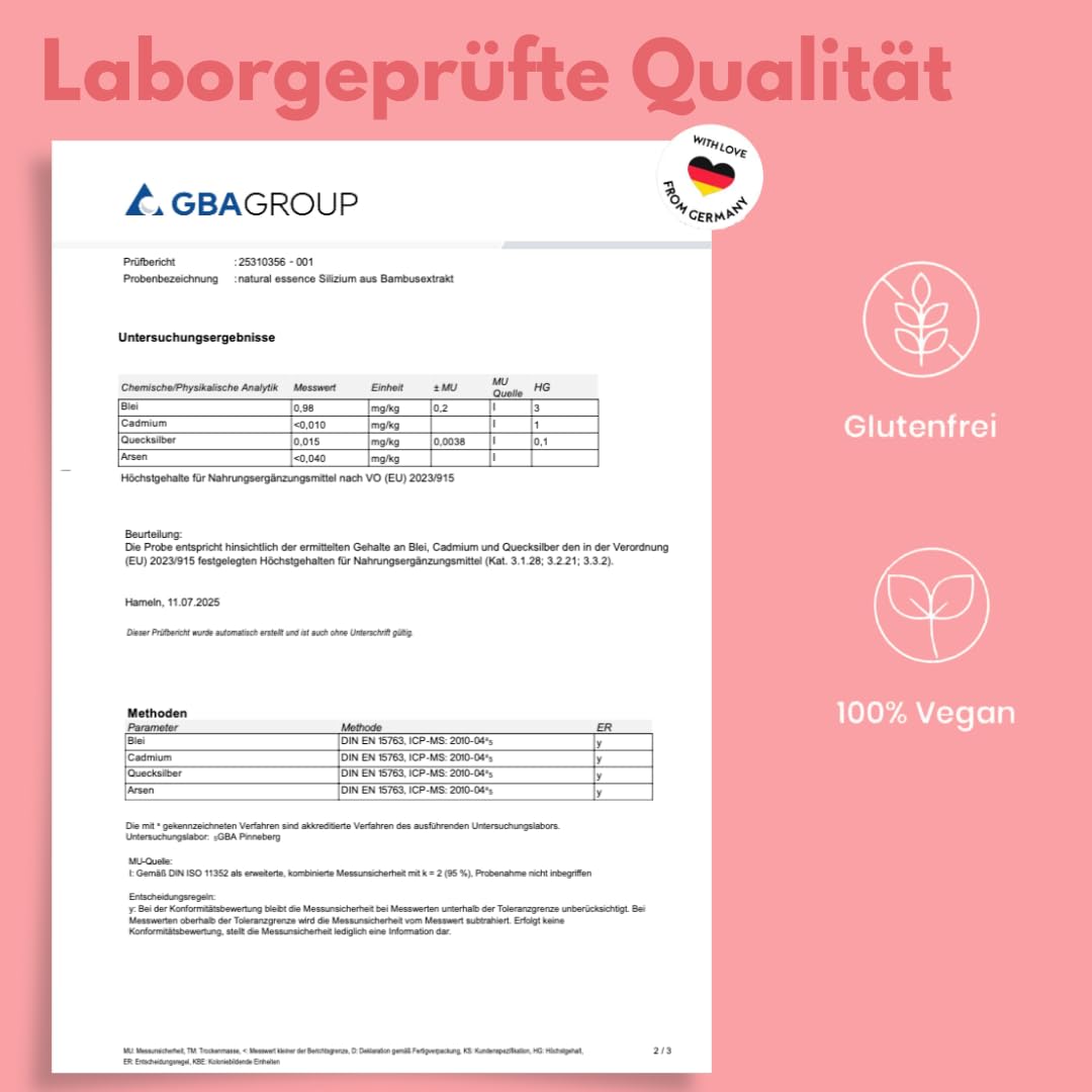 Silizium Komplex 500mg - 300 Kapseln für Haarvitamine