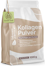 Grassgefüttertes Collagen Pulver 1000g (1 KG) - Hochdosiert & Geschmacksneutral Kollagen Hydrolysat Pulver, Peptid Typ 1 & 3 - Kollagen Peptide - abgefüllt in Deutschland Laborgeprüft
