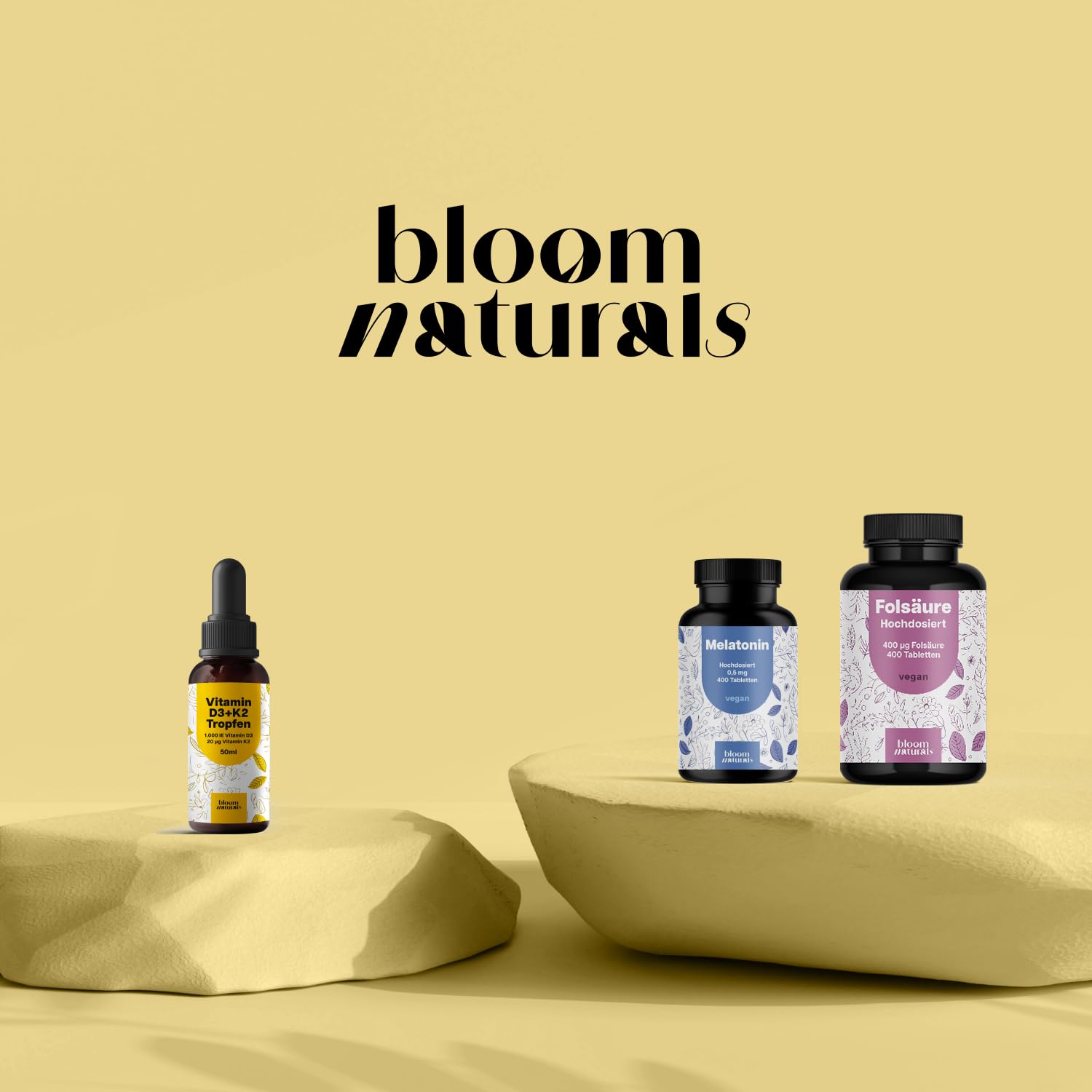 Vitamin D3 K2 Tropfen hochdosiert - 50 ml - 1.000 IE D3 + 20 µg K2, Vitamin D produziert in Deutschland - Verpackung kann variieren Laborgeprüft