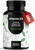 Vitamin D3 2000 IE - 400 Tabletten - Immunsystem & Knochen
