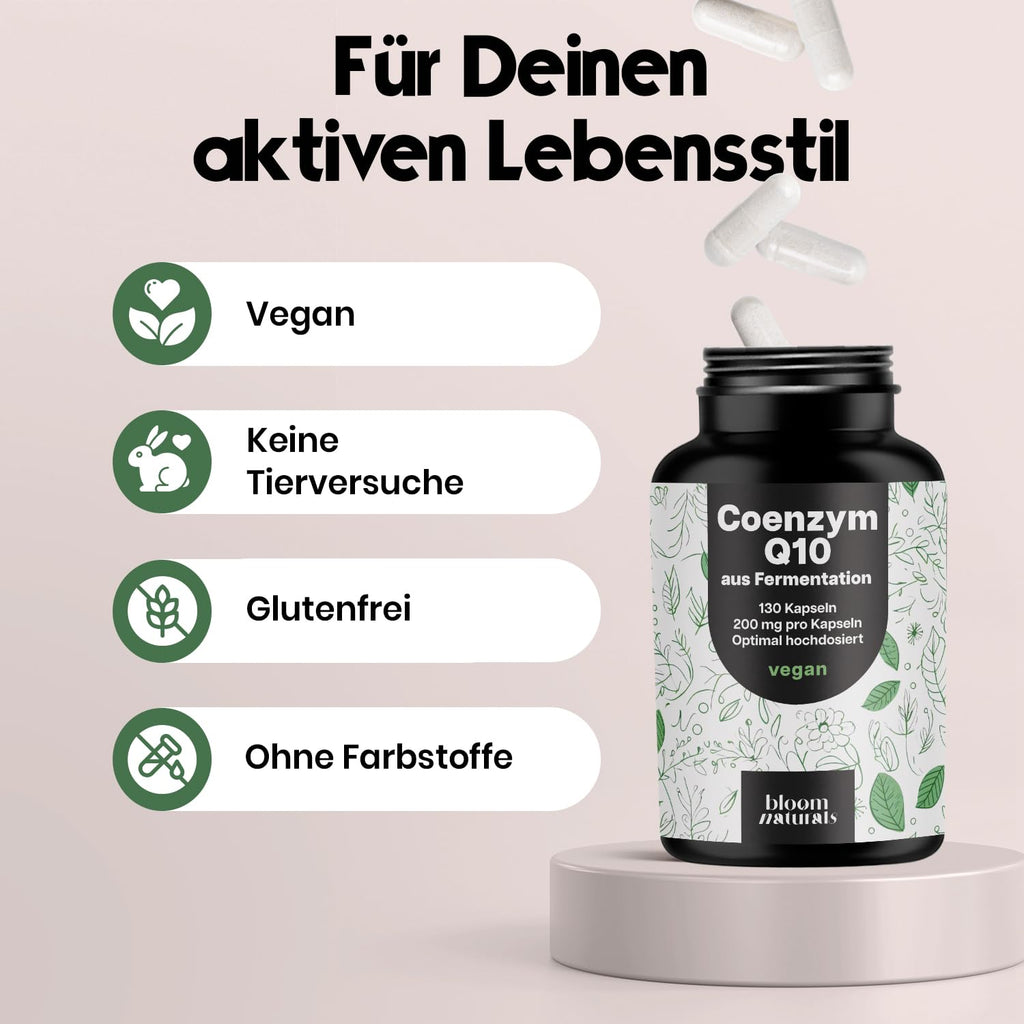 Coenzym Q10 Kapseln - 200mg, 130 Vegan Kapseln
