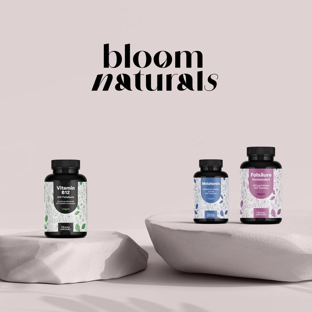Hochdosiertes Vitamin B12 500µg + Folsäure 200µg - 400 Tabletten