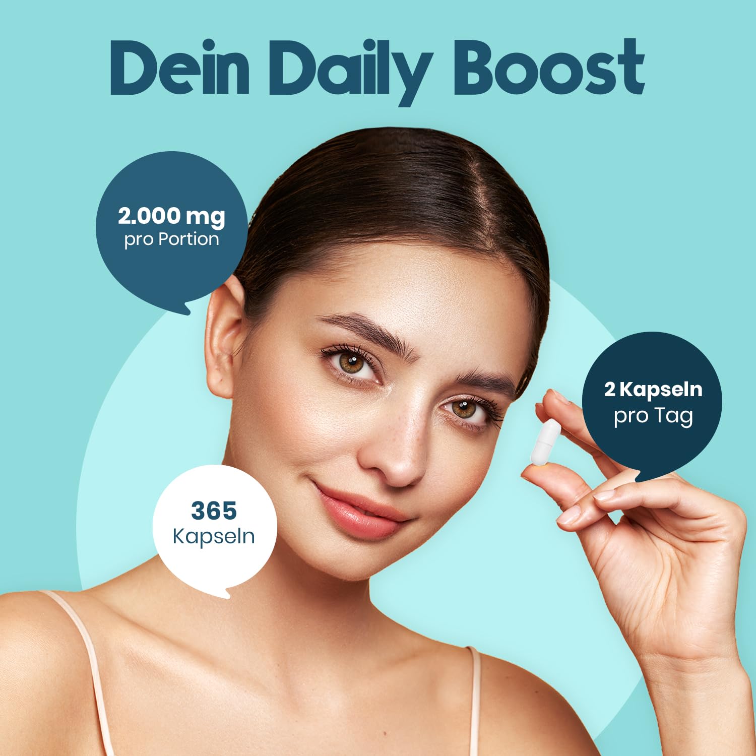 Hochdosierte Taurin Kapseln - 365 Vegan - 2000 mg