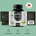 Hochdosierte Bio Spirulina Tabletten - 600 Stück, Vegan