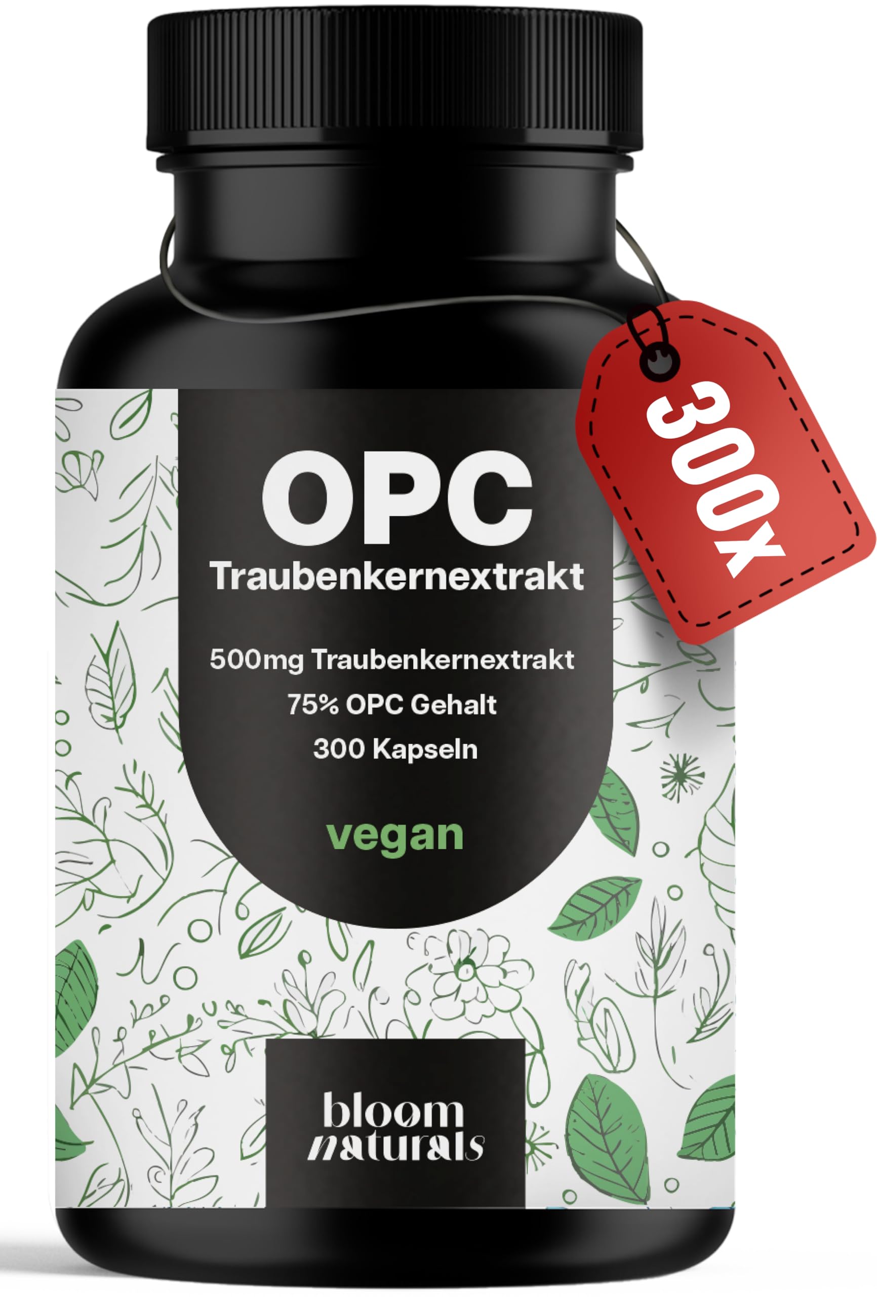 OPC Traubenkernextrakt 300 Kapseln Vegan 700mg hochdosiert