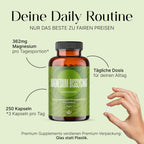 Magnesium Bisglycinat Hochdosiert - 250 Kapseln - 362 mg Magnesium Glycinat pro  Bild 2