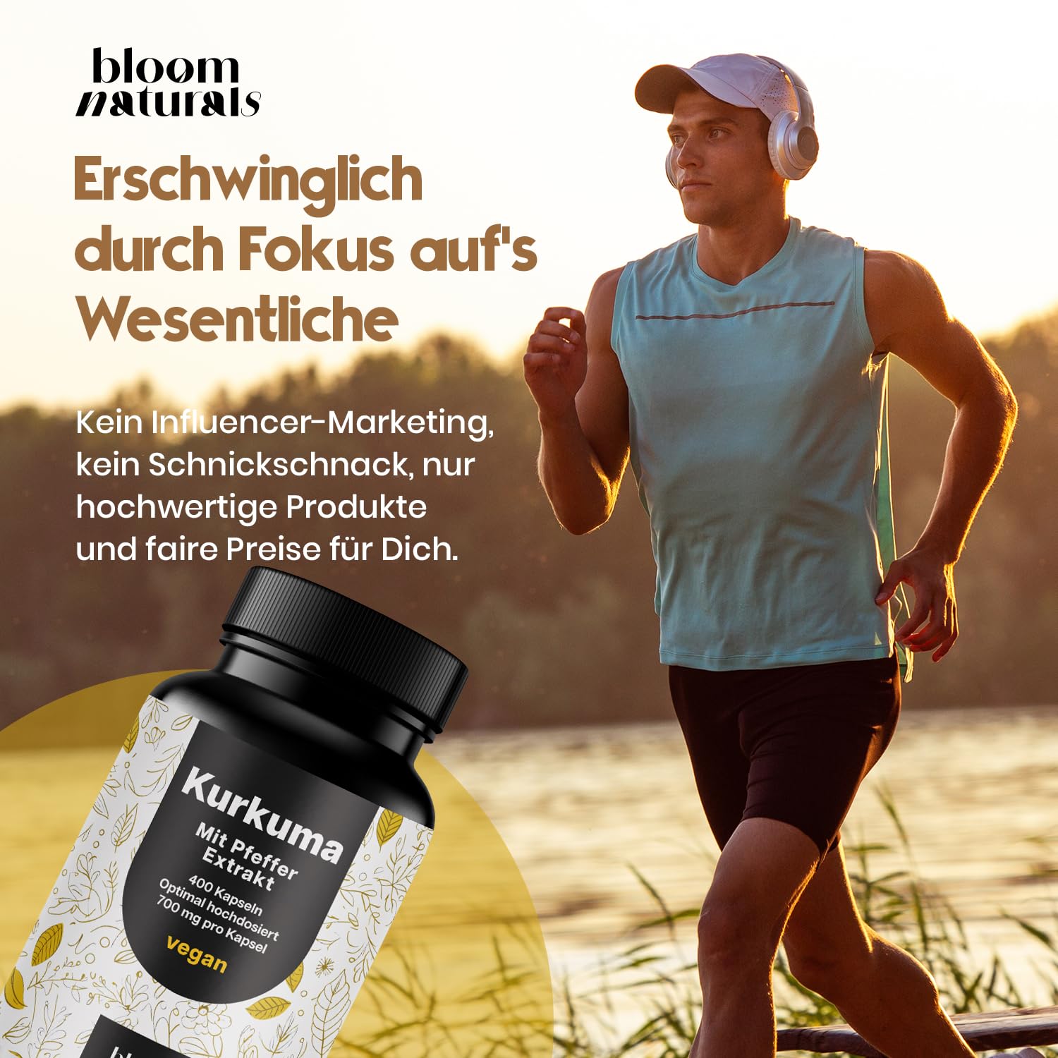 Hochdosierte Kurkuma Kapseln 700mg - 400 Stück - Vegan