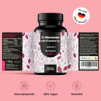 D-Mannose Kapseln mit Cranberry + Vitamin C - 180 Kapseln - 2100 mg D-Mannose pr Bild 6
