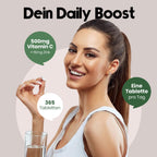 Vitamin C & Zinc Tablets – High Dose, 365 Vegan Tablets