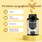 Hochdosierte Kurkuma Kapseln 700mg - 400 Stück - Vegan