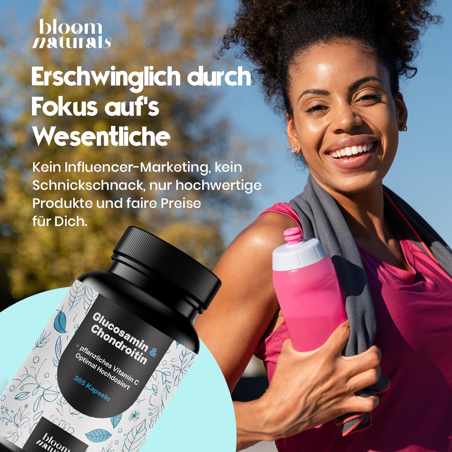 Glucosamin Chondroitin 365 Kapseln - Vegan, Hochdosiert