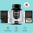 Hochdosierte Taurin Kapseln - 365 Vegan - 2000 mg