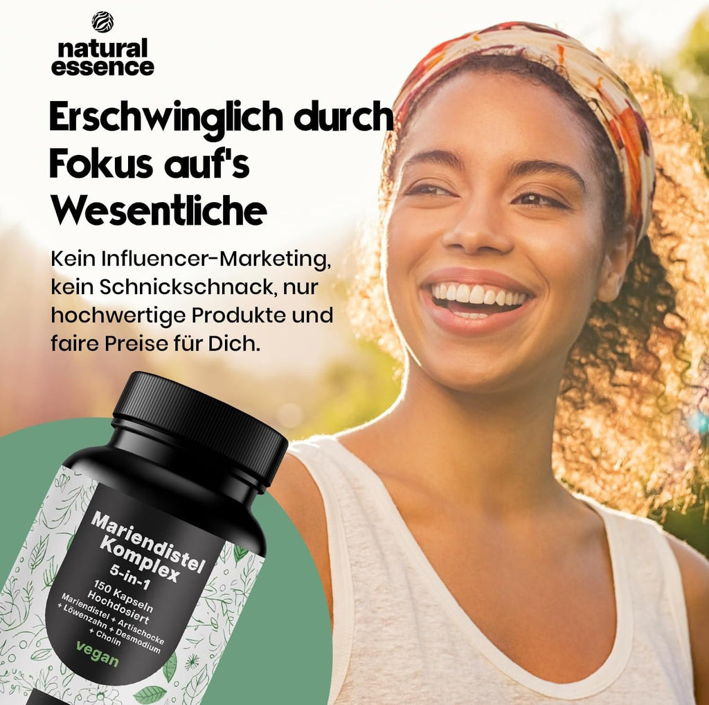 5-in-1 Leberkur: Mariendistel, Artischocke, Löwenzahn - 90 Kapseln