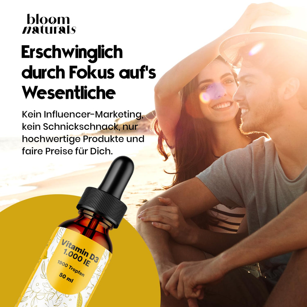 Hochdosiertes Vitamin D3 Tropfen 50ml - 1000 IE