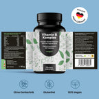 Vitamin B Komplex 365 Tabletten - Hochdosiert & Vegan