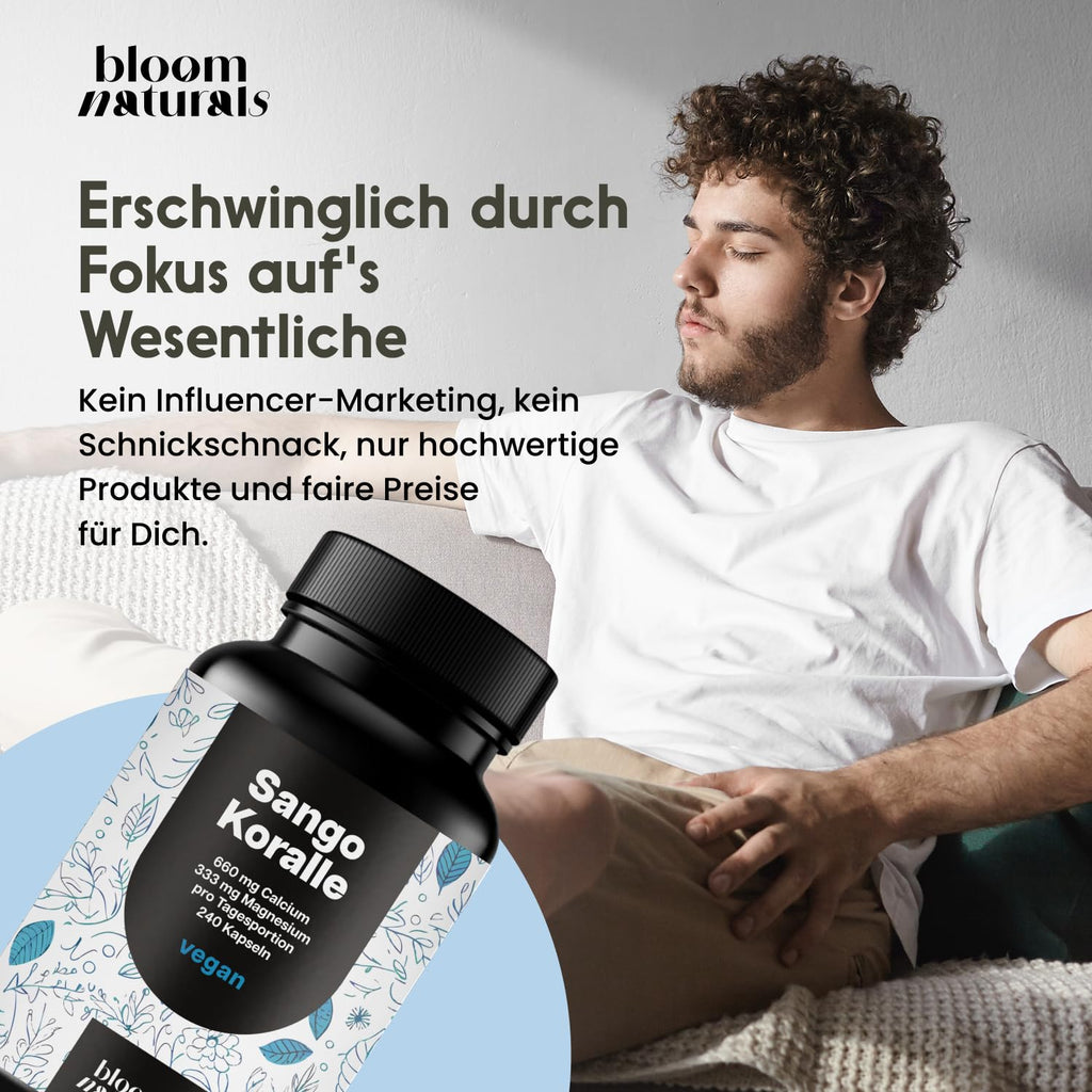 Sango Koralle 240 Kapseln - Vegan Calcium & Magnesium