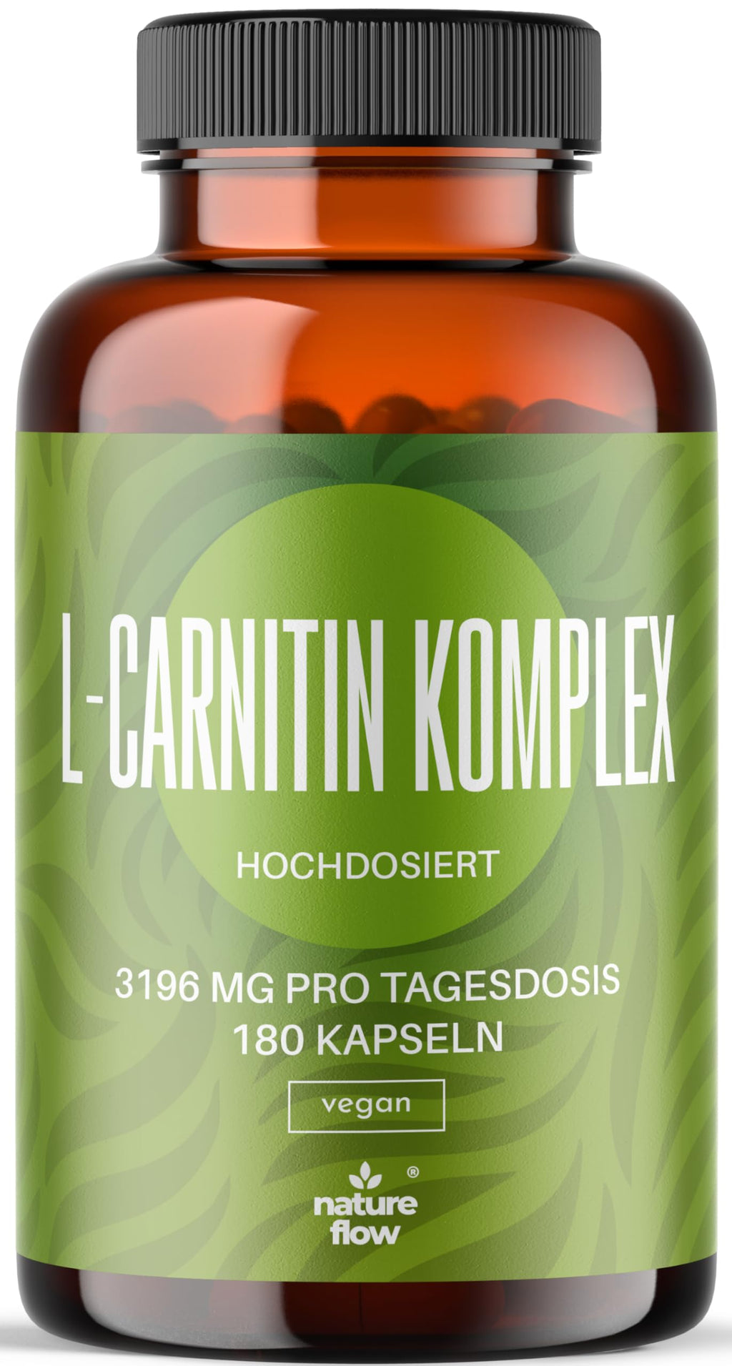 L-Carnitin Triple Komplex 3196mg MG pro Tagesdosis 180 Kapseln Hohe Bioverfügbarkeit Vegan