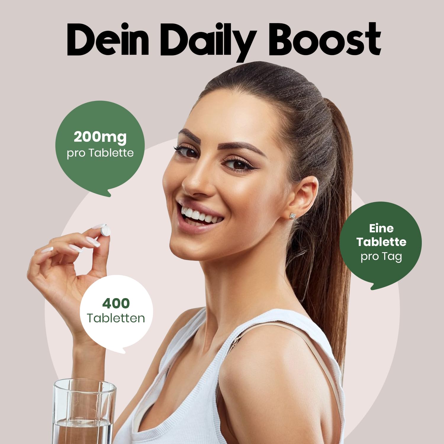 Hochdosierte Koffeintabletten – 400 Stück, 200 mg vegan