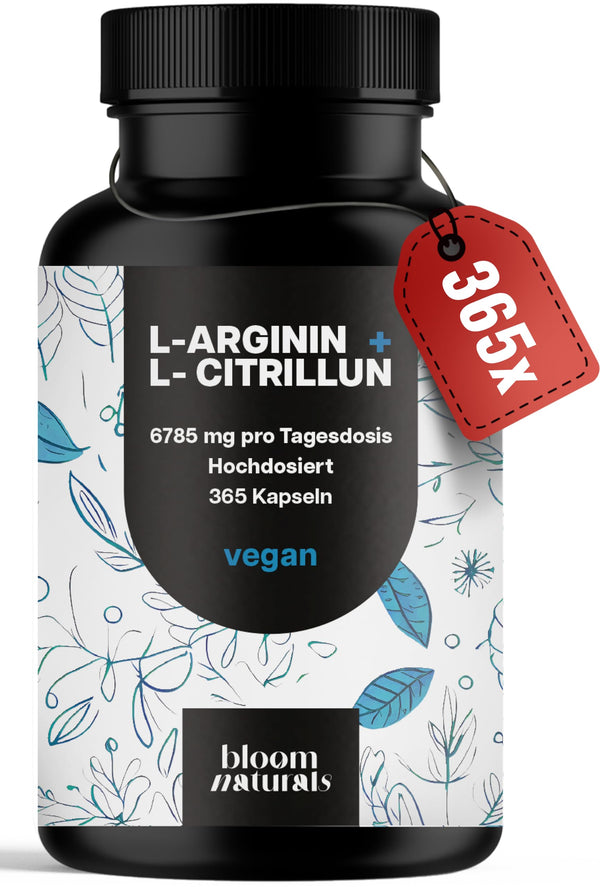 L-Arginine + L-Citrulline 6000mg Vegan 365 Capsules