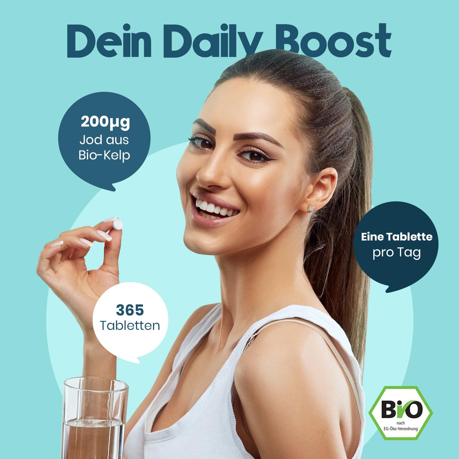 Bio-Kelp Jodtabletten 200 µg - 365 vegane Tabletten