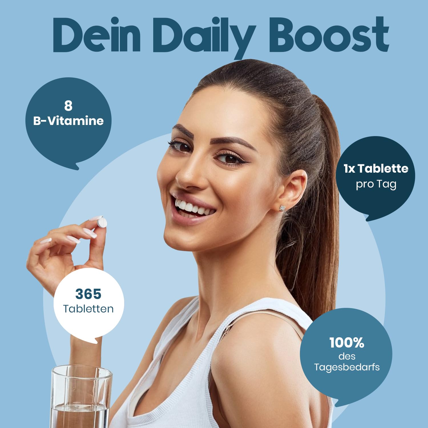 Vitamin B Komplex 365 Tabletten - Hochdosiert & Vegan