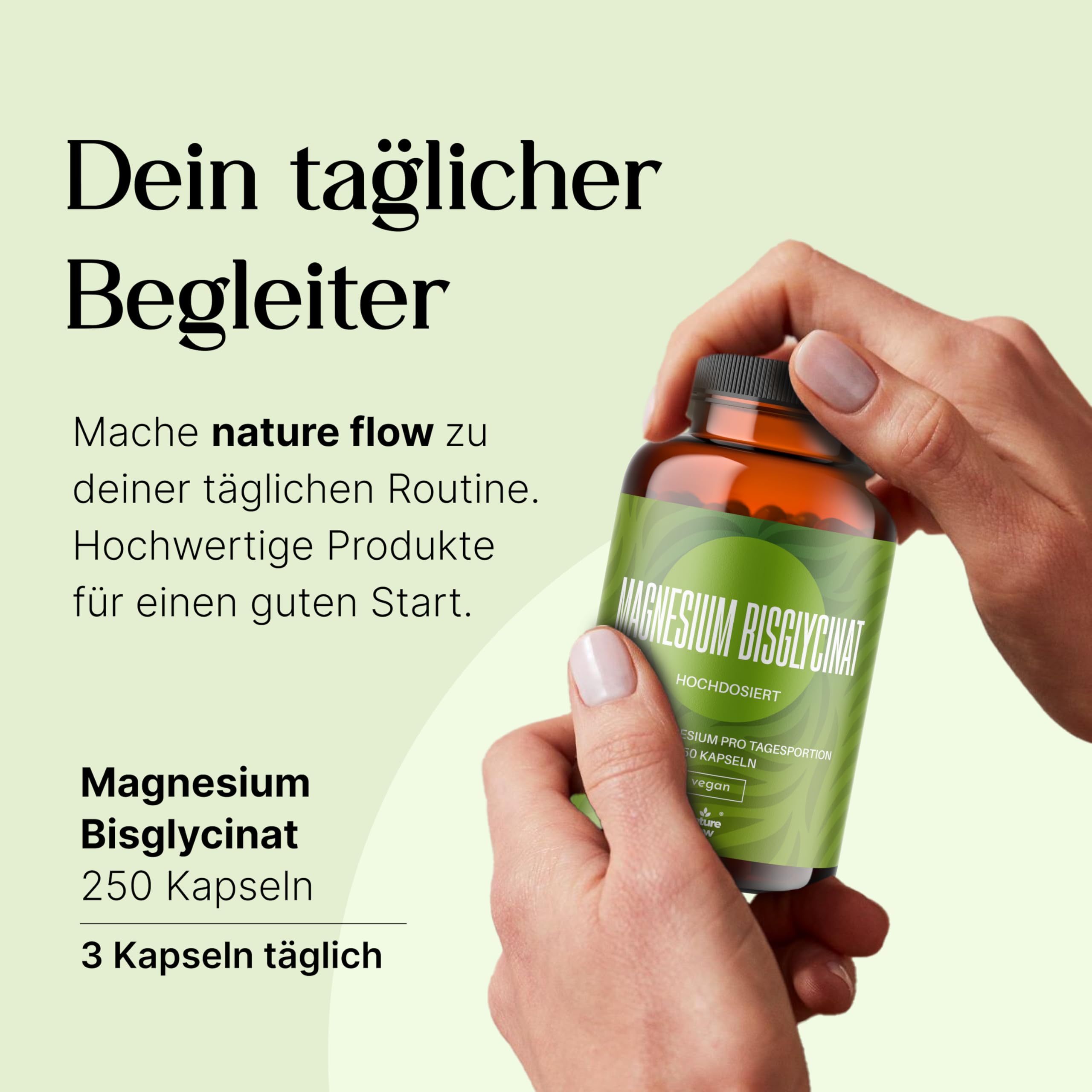 Magnesium Bisglycinat Hochdosiert - 250 Kapseln - 362 mg Magnesium Glycinat pro  Bild 5