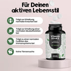 Vitamin D3 K2 hochdosiert – 180 Tabletten, 2000 IE