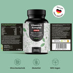 Hochdosiertes B-Komplex - 200 Tabletten - Vegan & Laborgeprüft