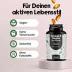 Vegan Omega 3 Kapseln 2000mg - 60 Hochdosierte Kapseln