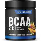 BCAA Pulver Mango-Maracuja hochdosiert - 2:1:1 mit 13.000mg pro Portion - Essentielle Aminosäuren Leucin, Isoleucin, Valin - Leckerer Geschmack - Vegan & in Deutschland produziert