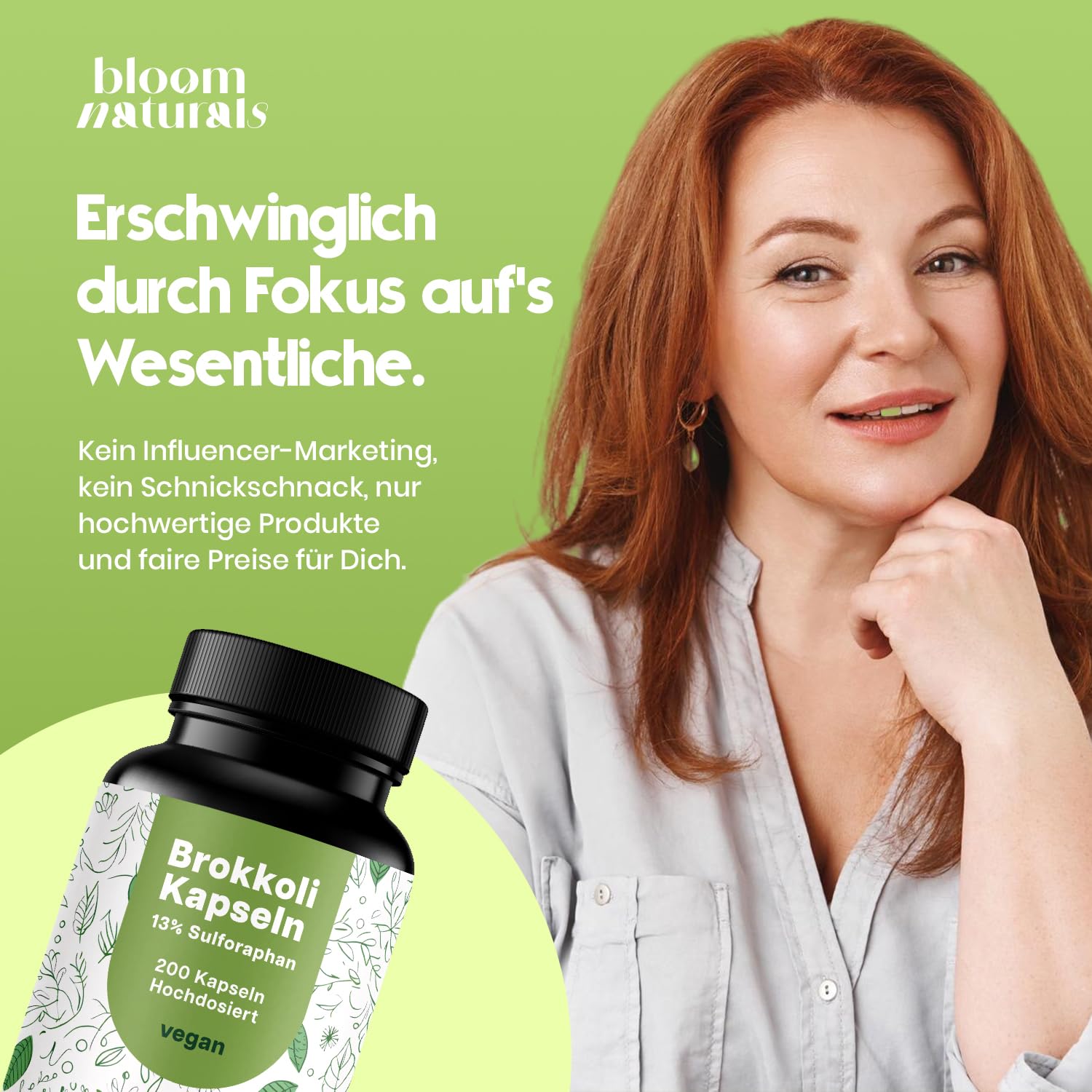 Brokkoli Kapseln 200x - 1000mg Vegan Sulforaphan